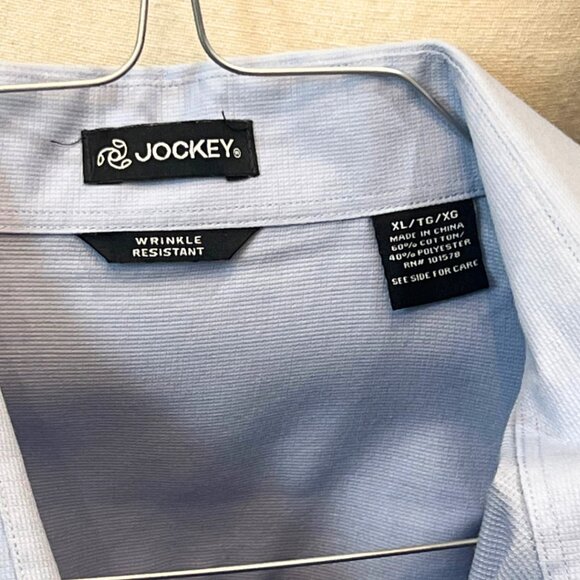 Ryder Jockey Transportation Company LOGO Button Down Light Blue Work Shirt XL - Picture 3 of 5